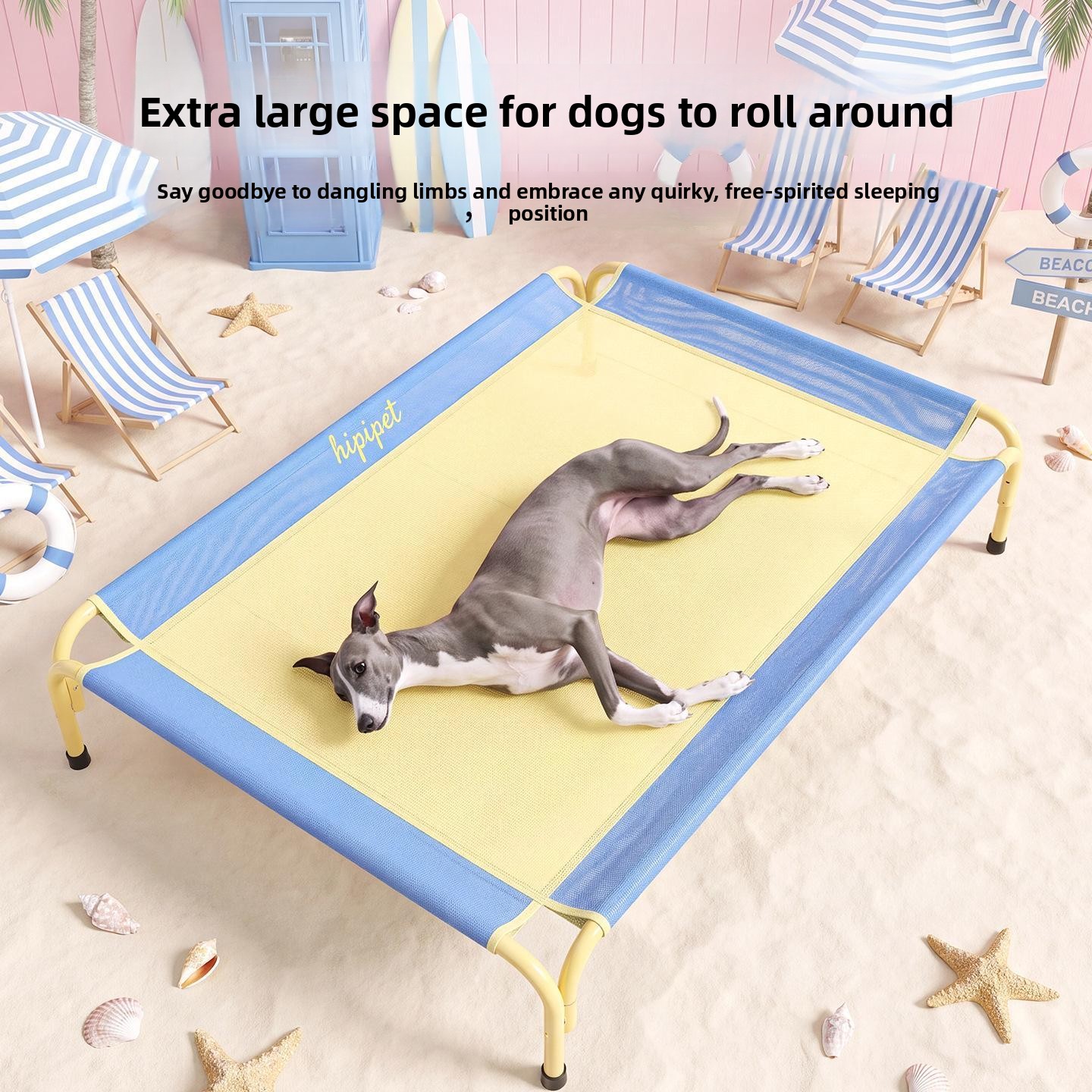 Outdoor Camping Dog Bed - Dopamine contrasterende kleur campingbed voor huisdieren