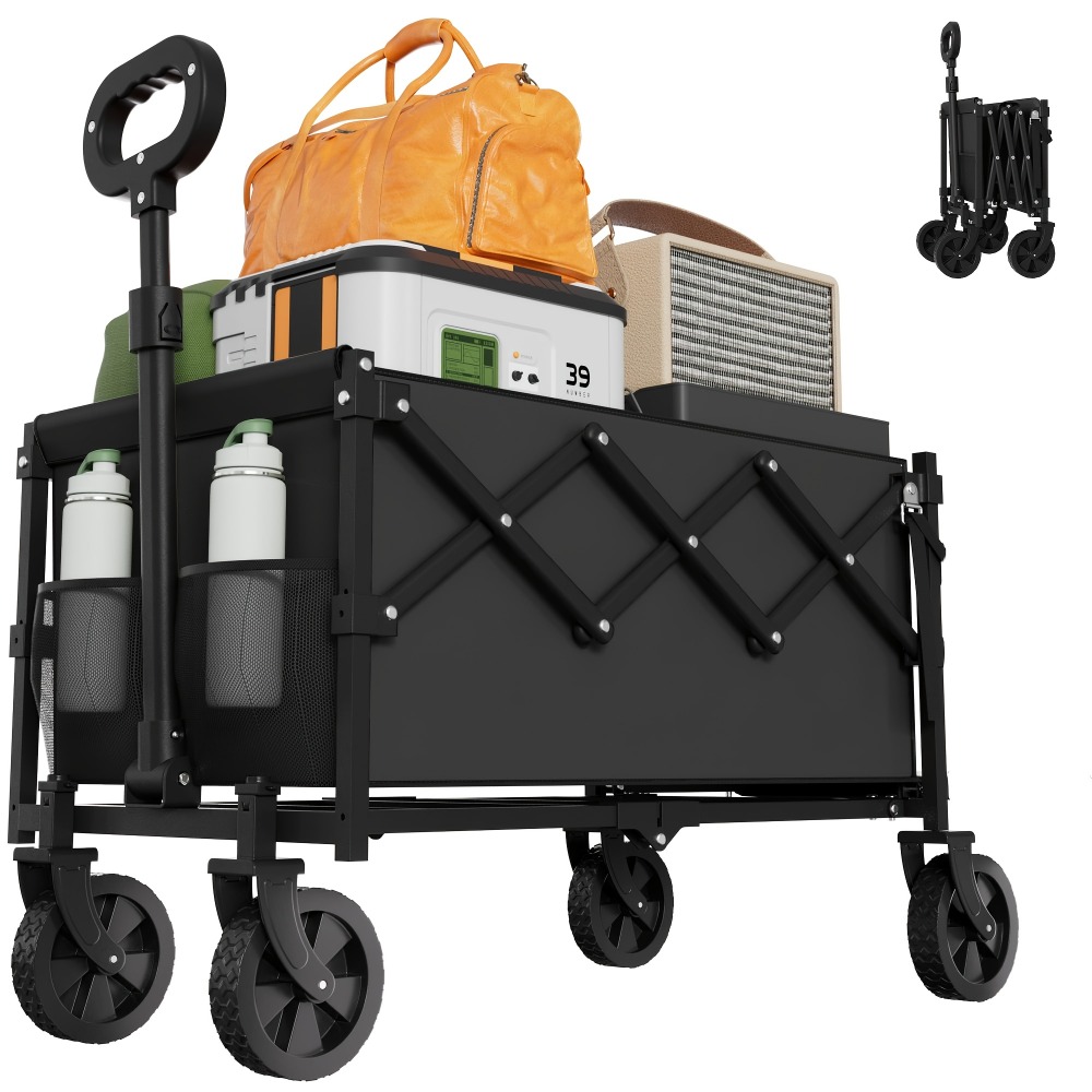 Outdoor Camping Trolley - Vouwbare Tuinkar met 360 lbs Draagvermogen,