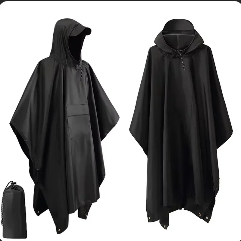 Camping Rain Poncho - 2026 3-in-1 waterdichte regenponcho met capuchon,