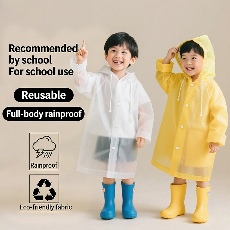 Wegwerp regenjas voor kinderen - Camping Rain Poncho recensie en prijs