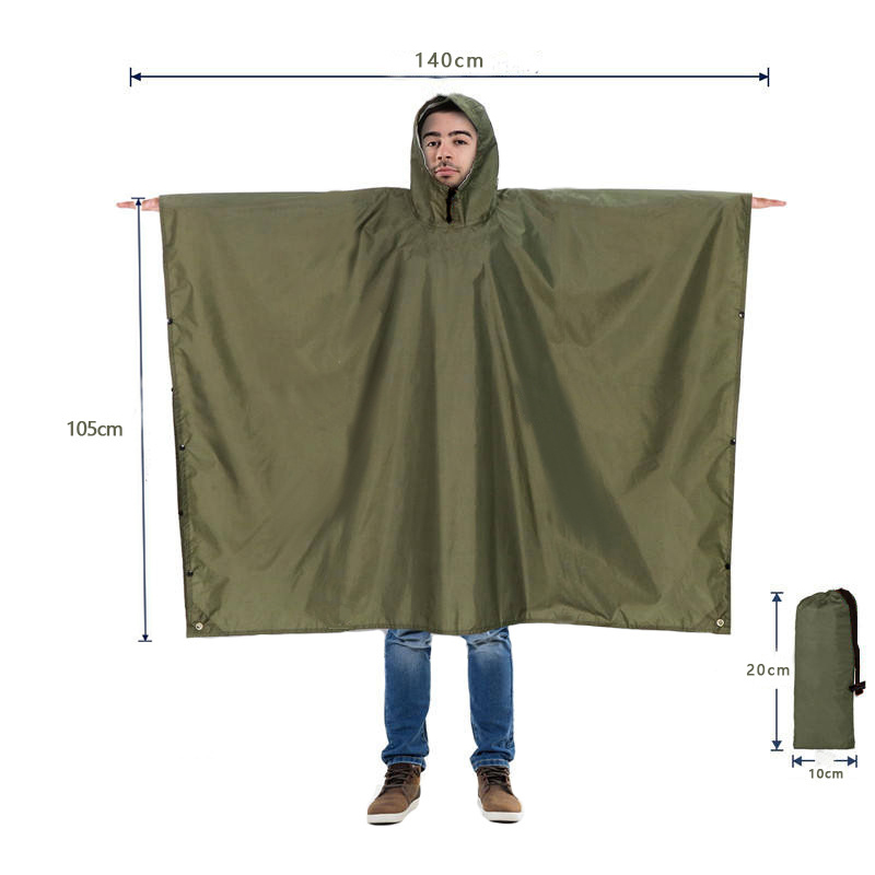 Zware regenponcho voor backpac - Camping Rain Poncho recensie en prijs