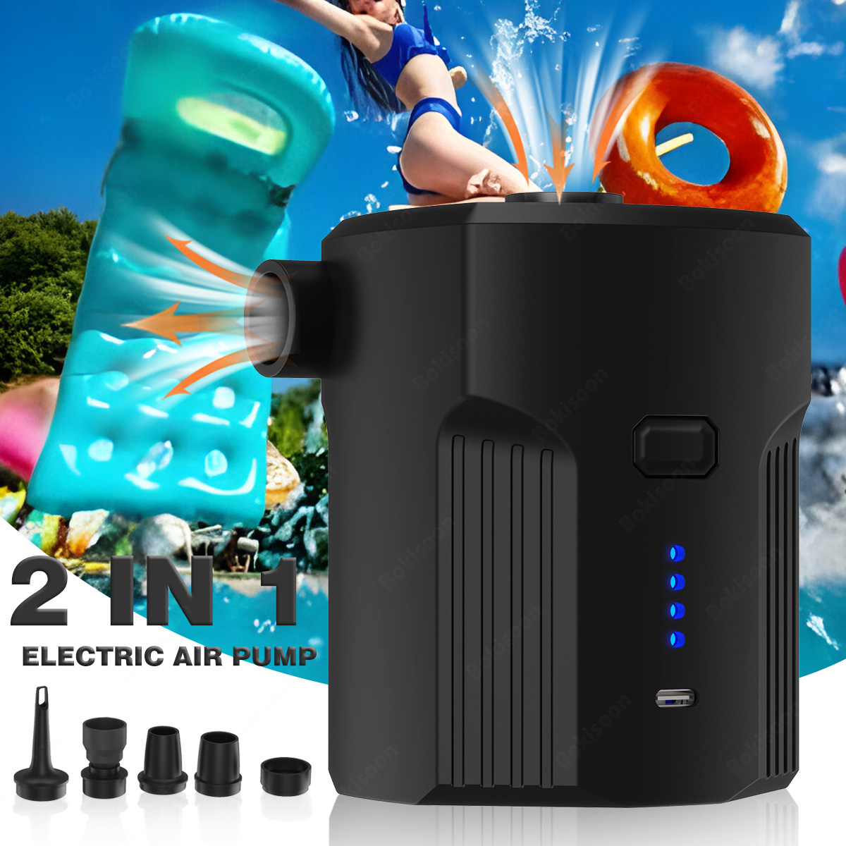 Draagbare elektrische luchtpom - Bed Outdoor Camping recensie en prijs