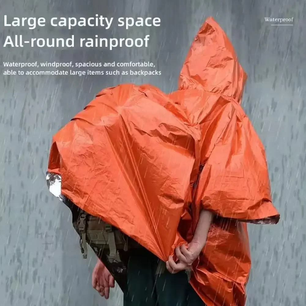 Waterdichte en warme noodponch - Camping Rain Poncho recensie en prijs